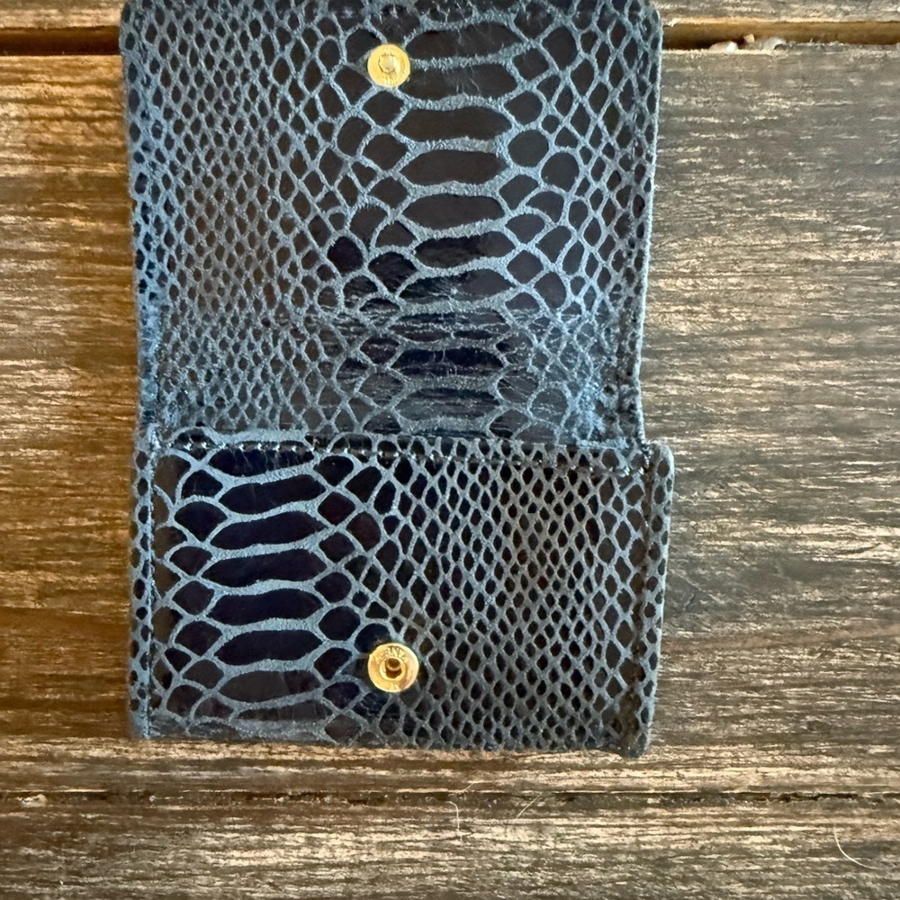 Michael Kors Python-Embossed Card Holder Wallet - Picture 9 of 12